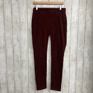 Charlie Stretch Pull On Straight Leg Warm Brown Cotton Corduroy Pants 6